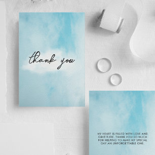 On cloud 9 Bridal Shower Dreamy Sky Thank You Card