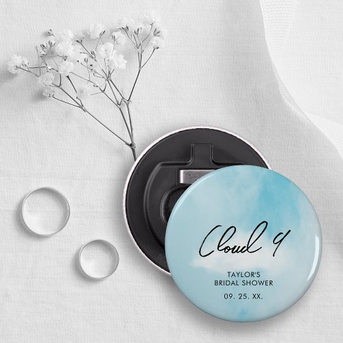 On Cloud 9 Bridal shower Favor Bottle Opener