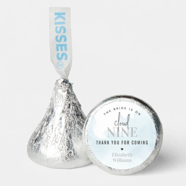 On Cloud 9 Bridal Shower Thank You  Hershey®'s Kisses® (Front)