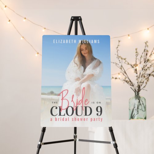 On Cloud 9 Photo Bridal Shower Welcome Sign