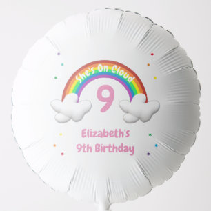 On Cloud 9! Rainbow Birthday Balloon