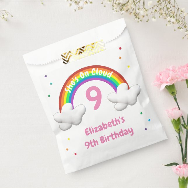 On Cloud 9! Rainbow Birthday Favor Bag (Sealed)
