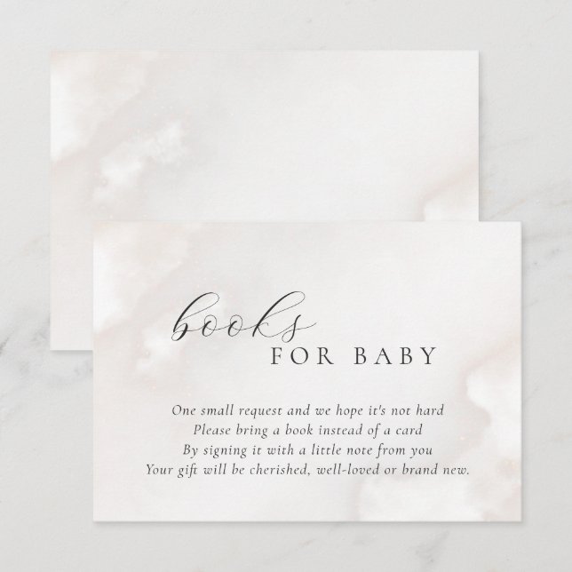 On Cloud Nine Baby Shower Books for Baby Enclosure Card (Front/Back)