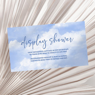 On Cloud Nine Blue Baby Shower Display Shower Enclosure Card