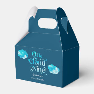 On Cloud Nine Boy 9th Birthday Party Favor Boxes