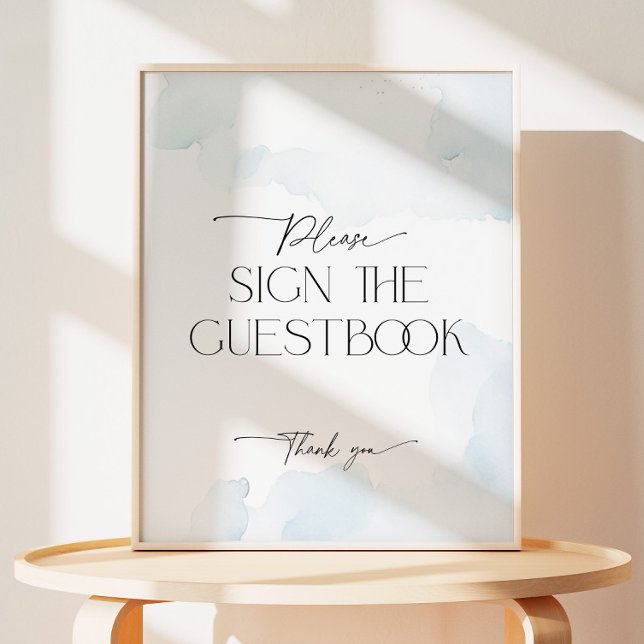On Cloud Nine Bridal Shower Something Blue  Pedestal Sign (Creator Uploaded)