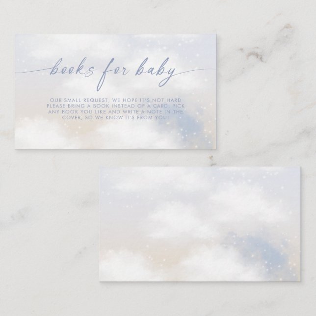 On Cloud Nine Dreamy Clouds Books For Baby Enclosure Card (Front/Back)