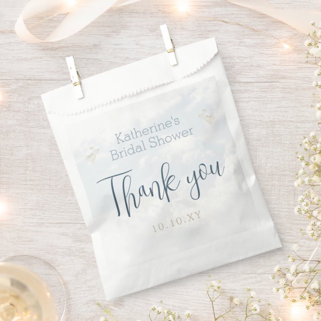 On Cloud Nine Elegant Bridal Shower Favor Bag (Clipped)