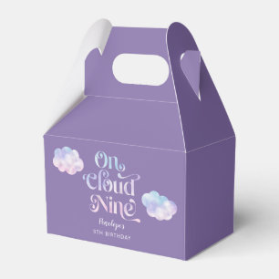On Cloud Nine Girl 9th Birthday Party Favor Boxes