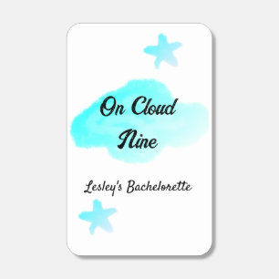 On Cloud nine pastel blue clouds star bachelorett Matchboxes