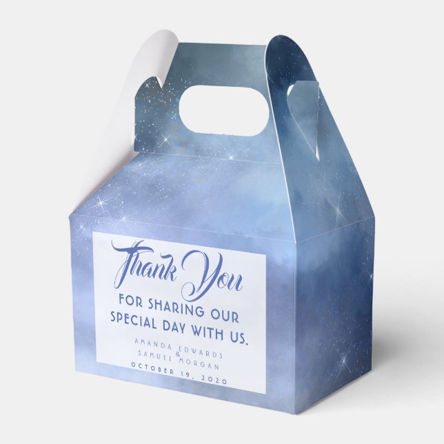 On Cloud Nine Wedding Favor Boxes (Front Side)