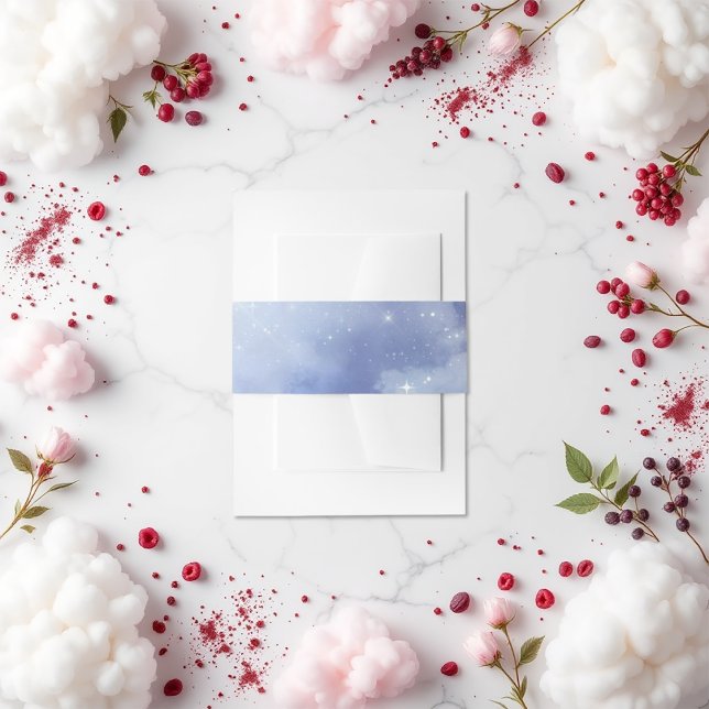 On Cloud Wine Bridal Shower Celestial Starry Sky Invitation Belly Band (On Cloud Wine Bridal Shower Celestial Starry Sky Invitation Belly Band)