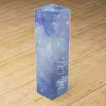 On Cloud Wine Bridal Shower Starry Celestial Box<br><div class="desc">Make your On Cloud Wine bridal shower truly magical with this celestial-themed favor box. Featuring a dreamy starry night sky in deep blue hues, this elegant box is perfect for packaging wine-themed treats, mini bottles, or small gifts. Personalized with the bride’s name in a delicate script, it adds a luxurious...</div>
