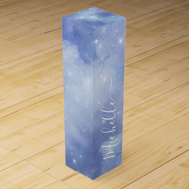On Cloud Wine Bridal Shower Starry Celestial Box (Front)
