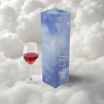 On Cloud Wine Bridal Shower Starry Celestial Wine Box<br><div class="desc">Make your On Cloud Wine bridal shower truly magical with this celestial-themed favor box. Featuring a dreamy starry night sky in deep blue hues, this elegant box is perfect for packaging wine-themed treats, mini bottles, or small gifts. Personalized with the bride’s name in a delicate script, it adds a luxurious...</div>