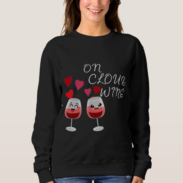 On Cloud Wine Dark Red Background Sweatshirt (Front)
