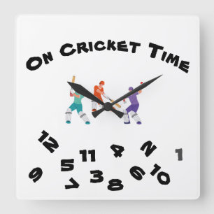ON **CRICKET TIME** SPORTSMAN'S Acrylic Wall Clock