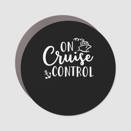 On Cruise Control Summer Vacation Travel Funny Car Magnet