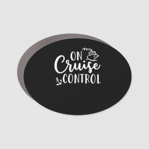 On Cruise Control Summer Vacation Travel Funny Car Magnet