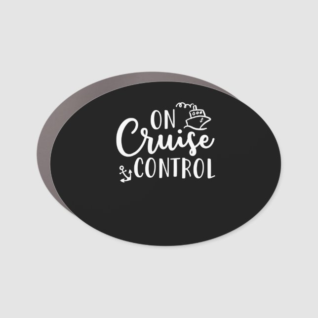 On Cruise Control Summer Vacation Travel Funny Car Magnet (Front)