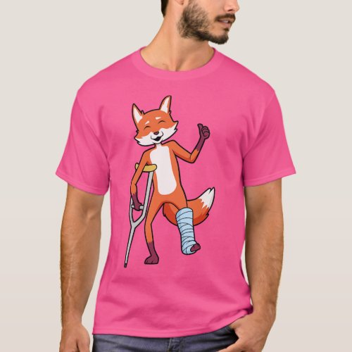 On crutches fox T_Shirt