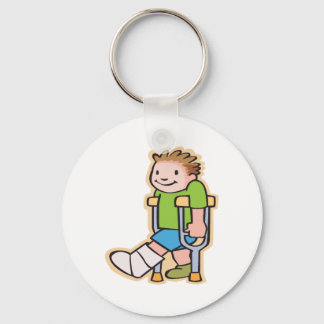 On Crutches Keychain