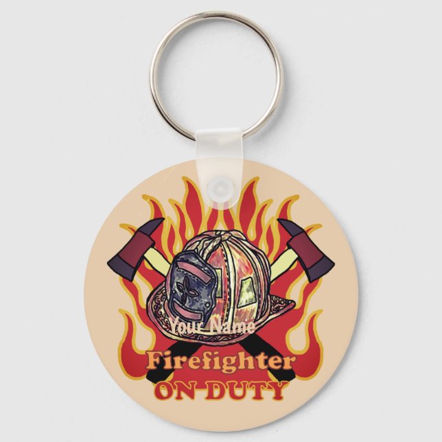 On Duty  Firefighter keychains (Front)