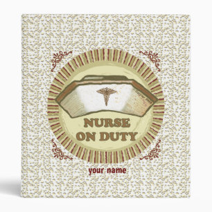 On duty nurse 3 ring binder