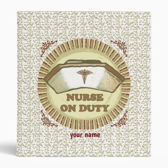 On duty nurse  3 ring binder (Front)
