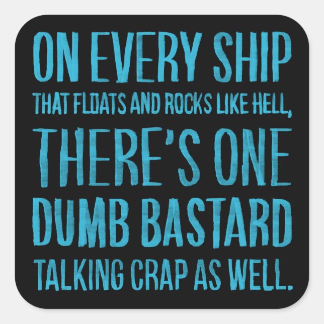 On Every Ship Square Sticker (Front)