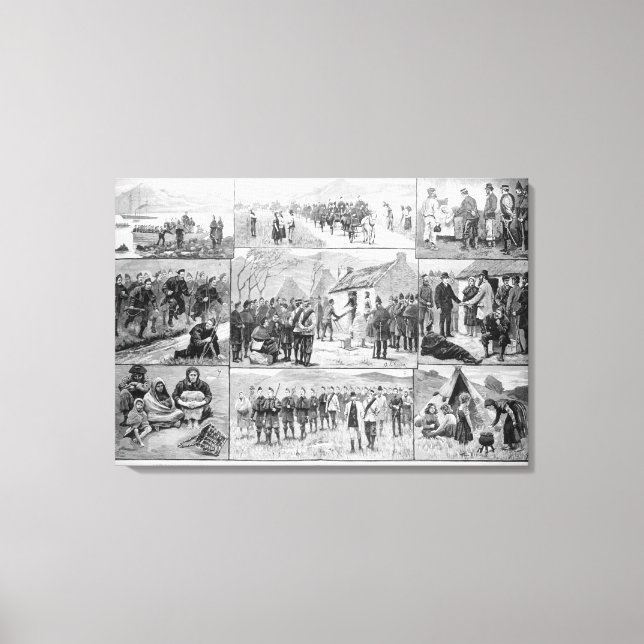 On Eviction Duty in Ireland Canvas Print (Front)