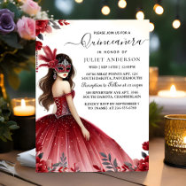 On Fancy Prom Mask Fun Masquerade Ball Quinceanera Invitation