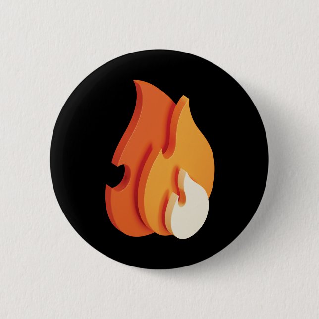 On Fire (3D Flames Icon) Button (Front)