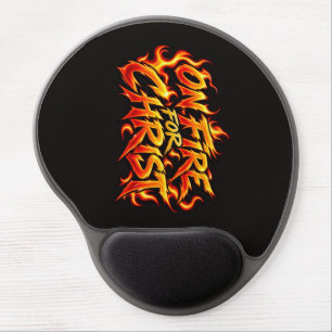 On fire for Christ Gel Mouse Pad
