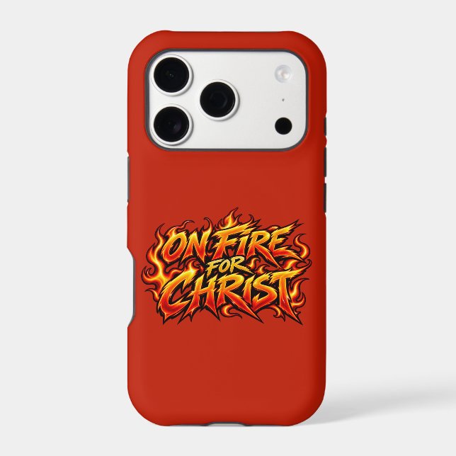 On fire for Christ Iphone Case (Back)