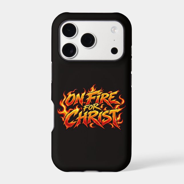 On fire for Christ Iphone Case (Back)