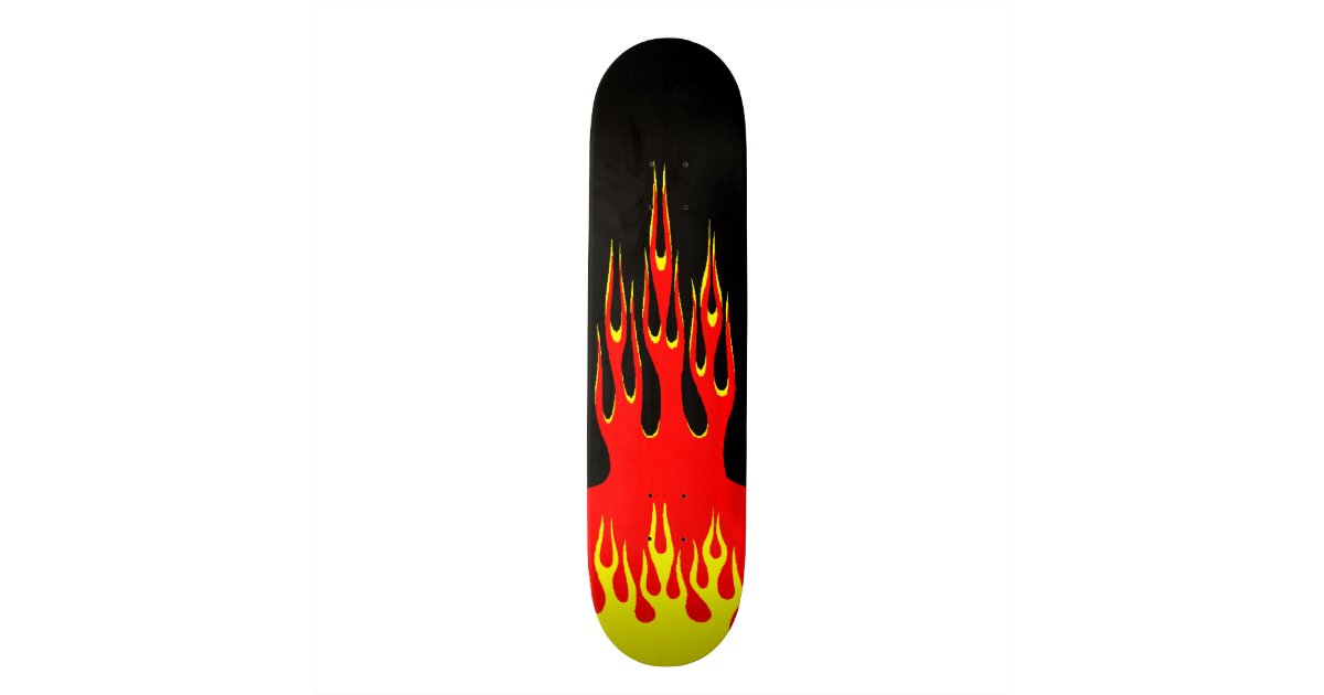 On Fire Skateboard Zazzle