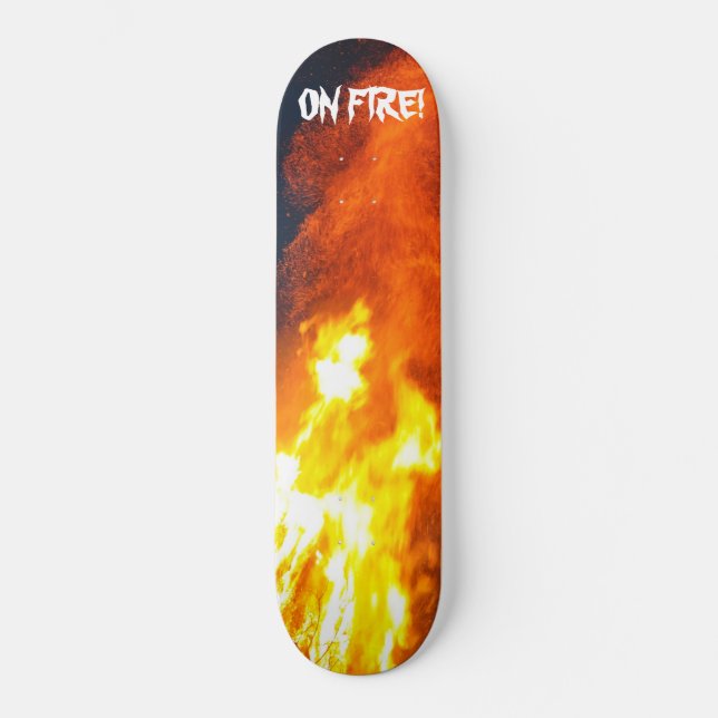 On Fire Skateboard Deck (Front)