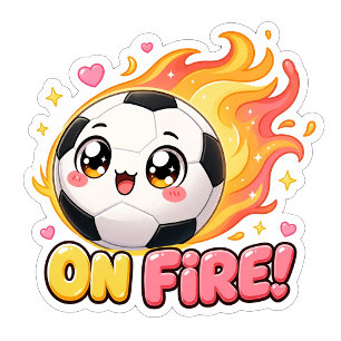 On Fire Soccer Ball  Drawstring Bag