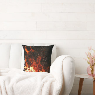 On fire throw pillow