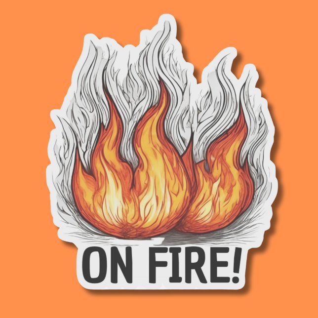 On Fire! Waterproof  Sticker (Creator Uploaded)