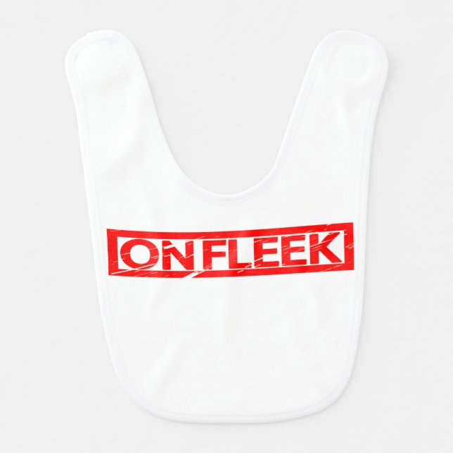 On Fleek Stamp Baby Bib (Front)