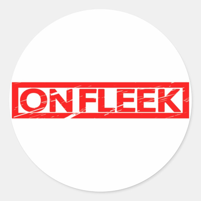 On Fleek Stamp Classic Round Sticker (Front)