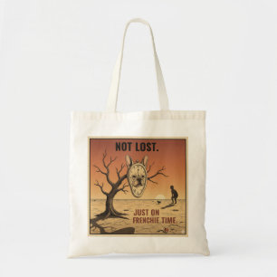 On Frenchie Time Funny French Bulldog Design Tote Bag