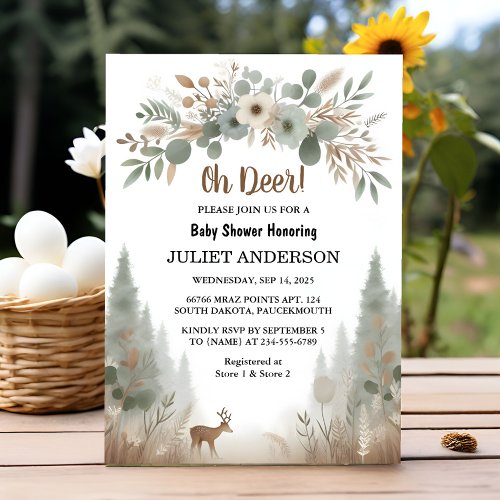 On Fun Wild Mother To Be Wood Woodland Baby Shower Invitation