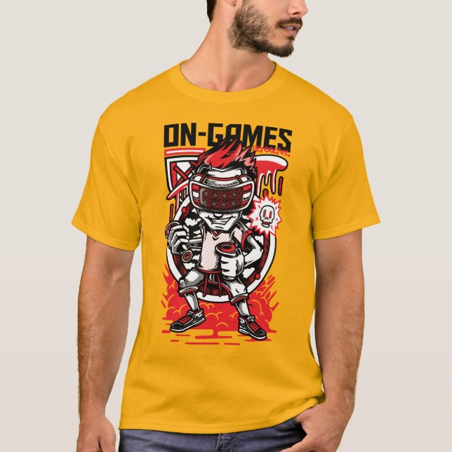 ON-Games Cool Tee T-Shirt For Games Lovers (Front)