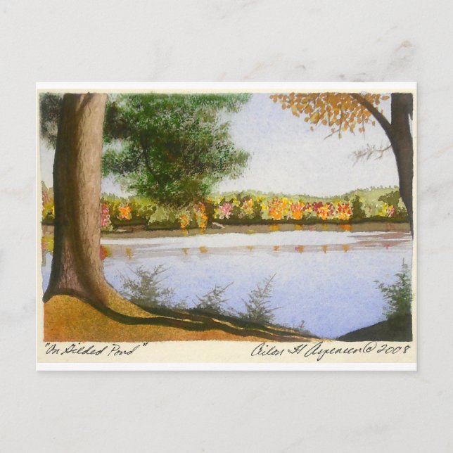 On Gilded Pond Postcard (Front)
