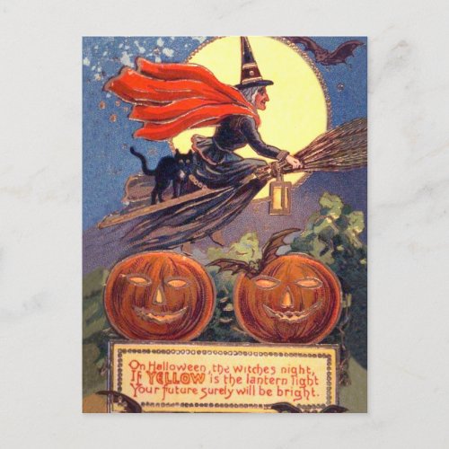 On Halloween The Witches Night Postcard