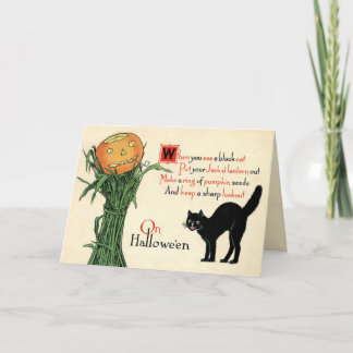On Halloween Vintage Greeting Card