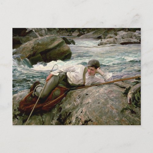 On His Holidays Norway by John Singer Sargent Postcard